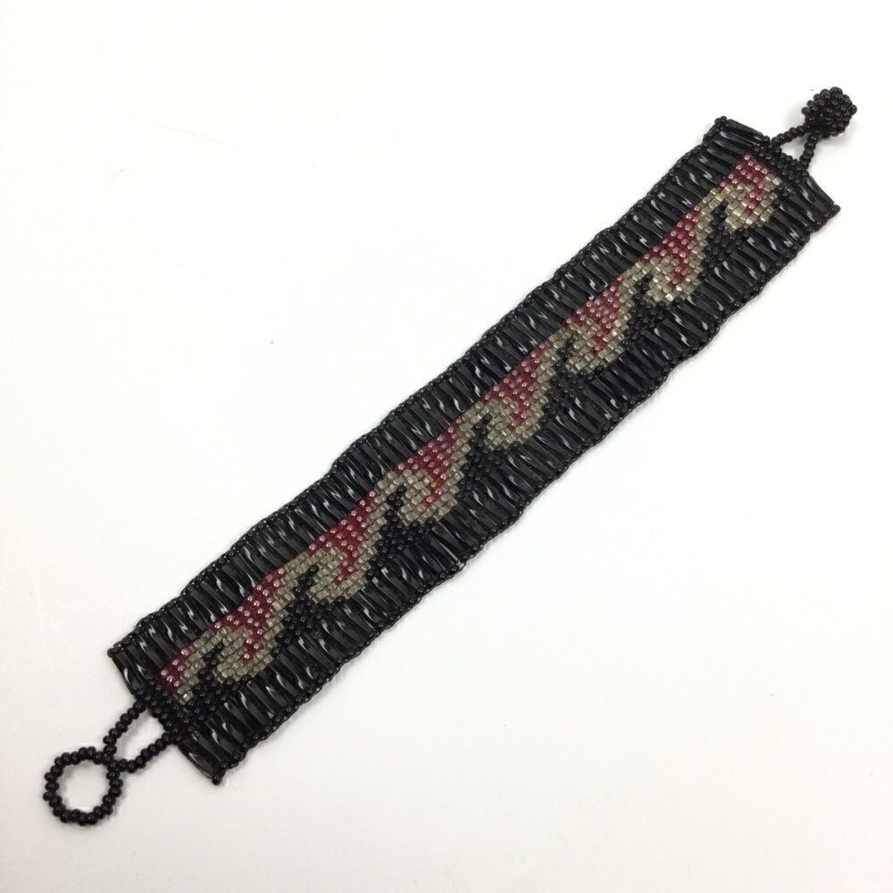 Mexican Handmade Black Beaded Bracelet‎